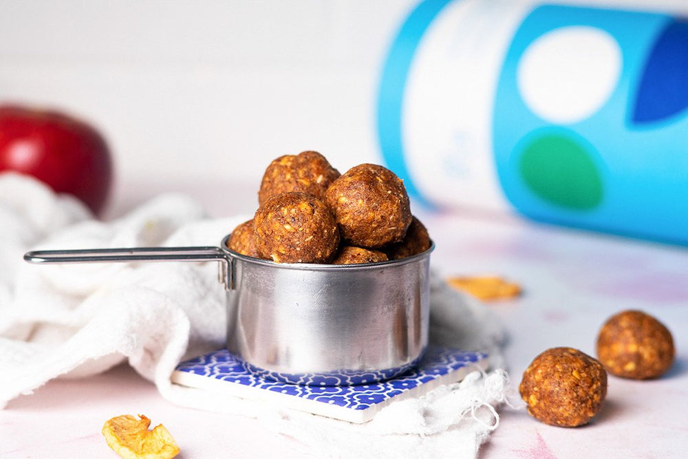 Cinnamon Apple Protein Balls Recipe.